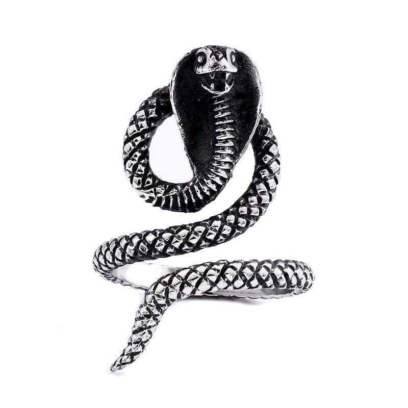 Anillo Serpiente Cobra Erguida (Acero)