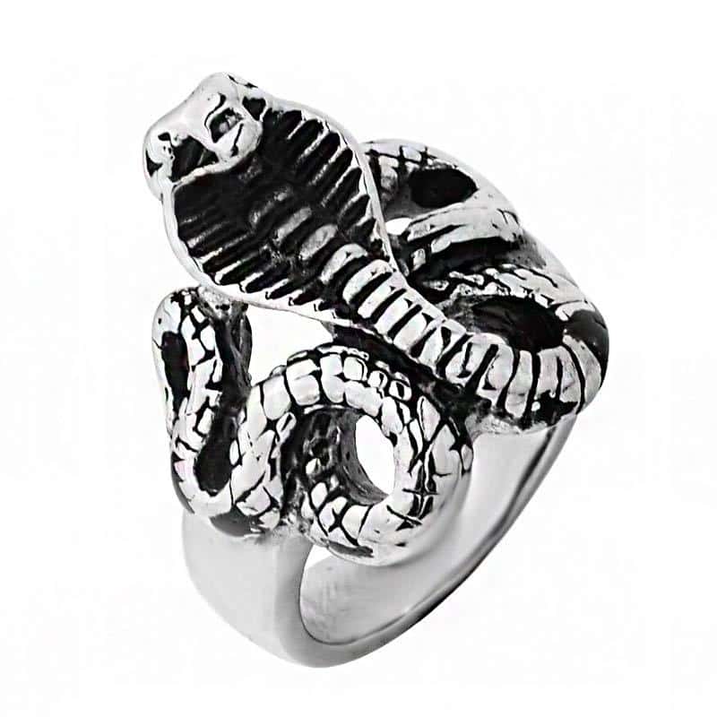 Anillo Serpiente Cobra Rey (Acero)
