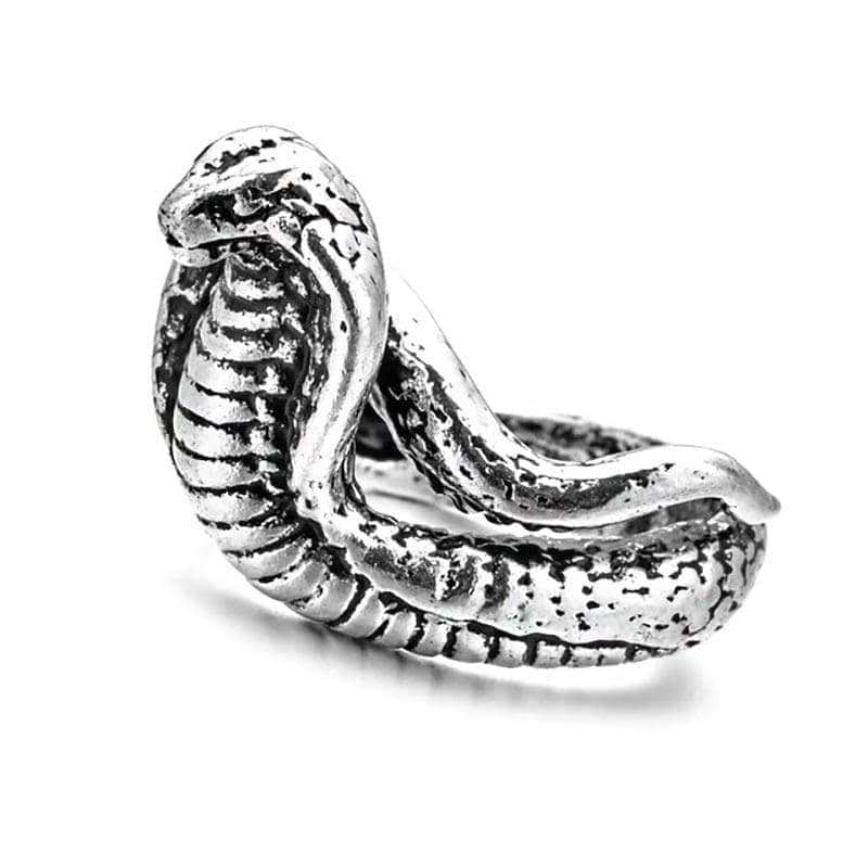Anillo Serpiente Cobra Extendida (Acero)