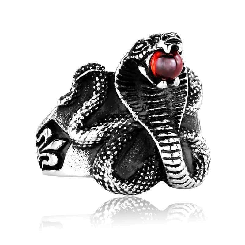 Anillo Serpiente El Guardián (Acero)