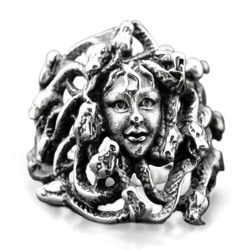 Anillo Serpiente Medusa (Acero)
