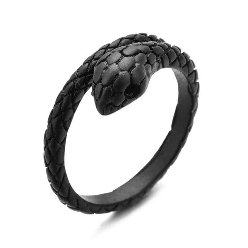 Anillo Serpiente Carbono (Acero)