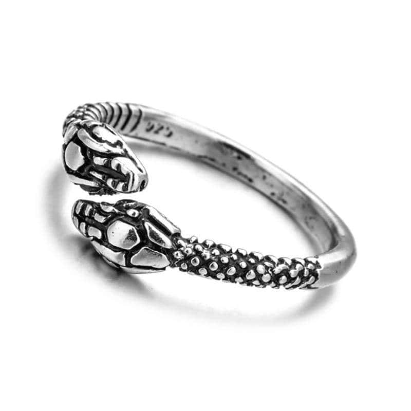 Anillo Serpiente Anfisbena (Acero)