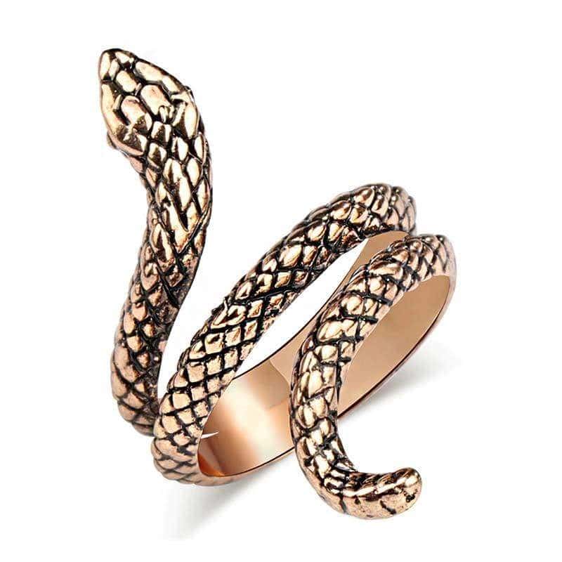 Anillo Serpiente Constricción Antigua (Acero)