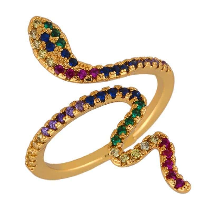 Anillo Serpiente Arcoíris (Circonio)