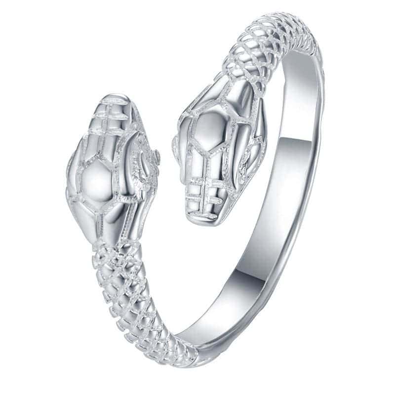 Anillo Serpiente Dos Cabezas (Plata)
