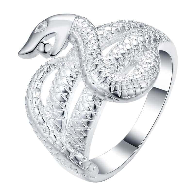 Anillo Serpiente Chapado (Plata)