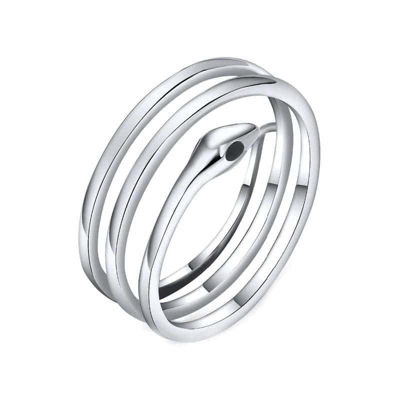 Anillo Serpiente Stream (Plata)
