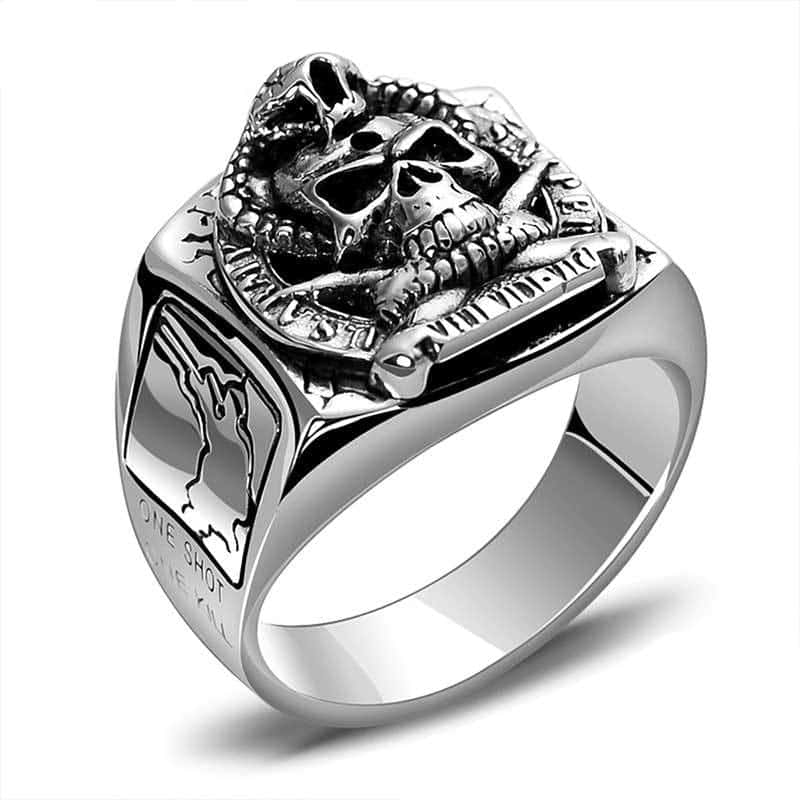 Anillo Serpiente Francotirador Ee.Uu. (Plata)