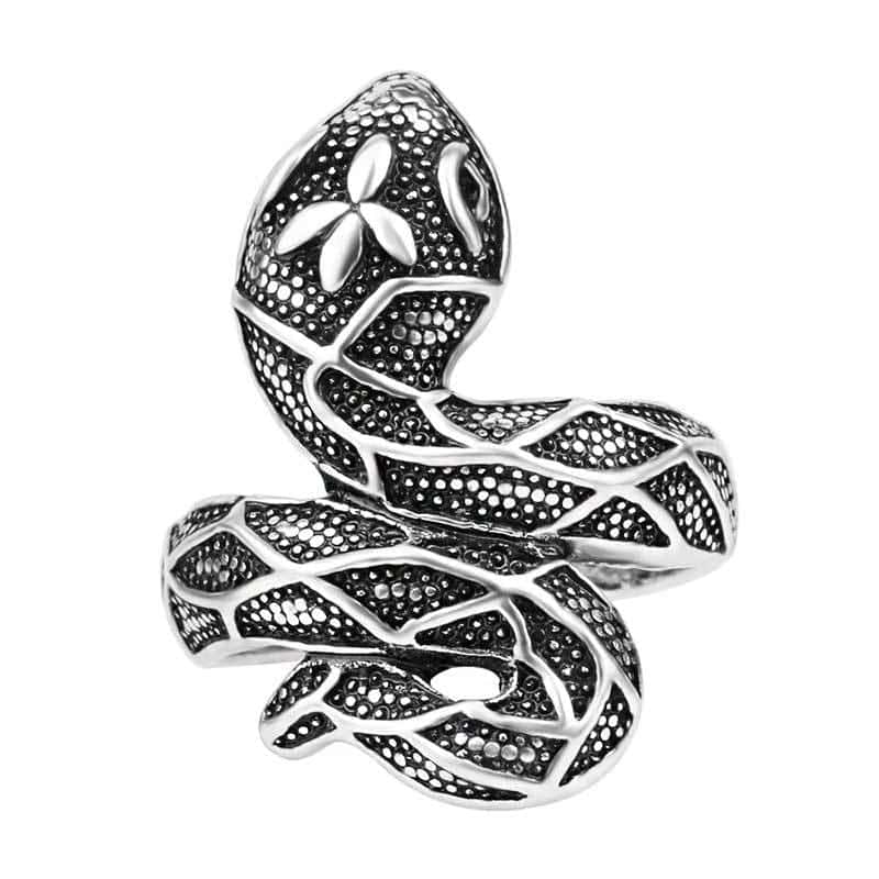 Anillo Serpiente Chapada (Plata)