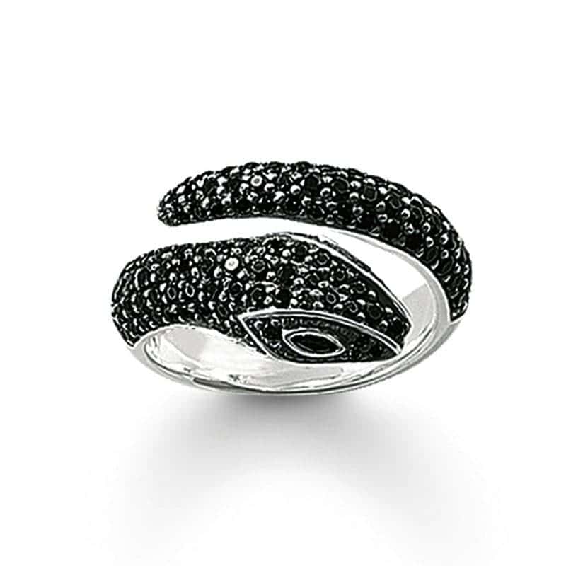 Anillo Serpiente Black Esperanza (Plata)