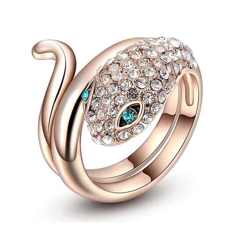 Anillo Serpiente Roza (Circonio)