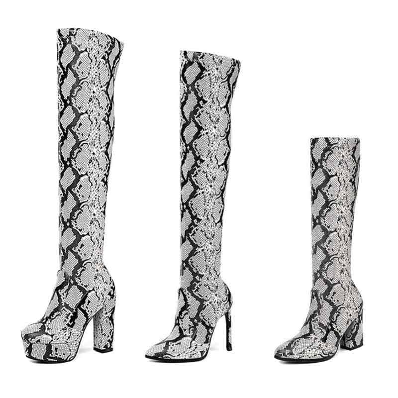 Botas Serpiente Pitón Gris