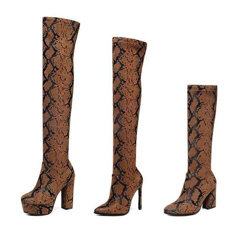 Botas Serpiente Pitón Marrón