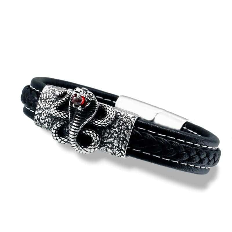 Pulsera Serpiente El Guardián (Cuero)