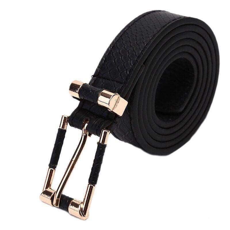 Cinturon Serpiente Elegante Negra (Cuero)
