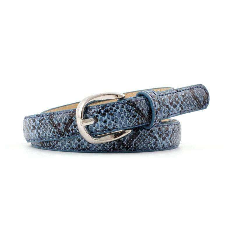 Cinturon Serpiente Python Azul (Cuero)