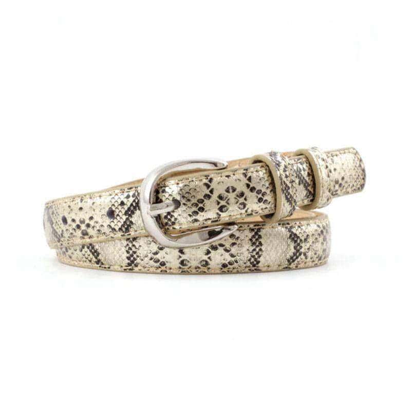Cinturon Serpiente Python Dorado (Cuero)