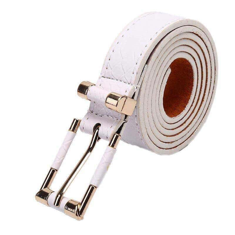 Cinturon Serpiente Elegante Blanca (Cuero)