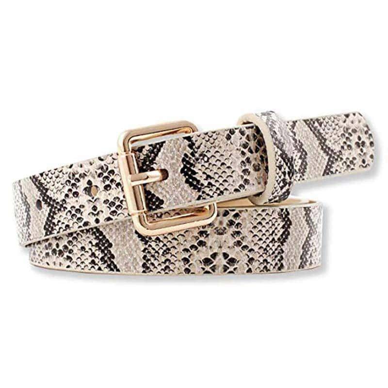 Cinturon Serpiente Python Beige (Cuero)