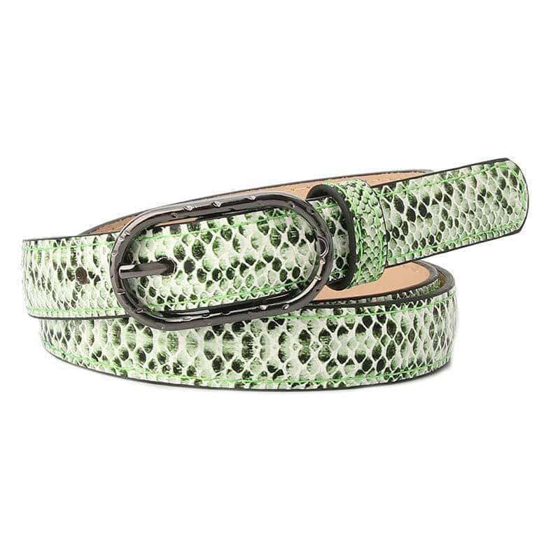 Cinturon Serpiente Vintage Verde
