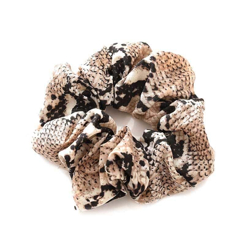 Coletero Serpiente Scrunchie Beige