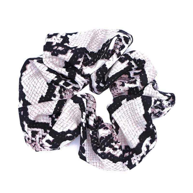Coletero Serpiente Scrunchie Blanco