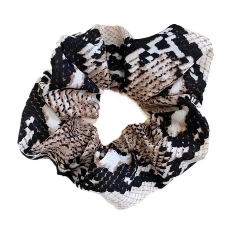 Coletero Serpiente Scrunchie Con Estampado De Pitón
