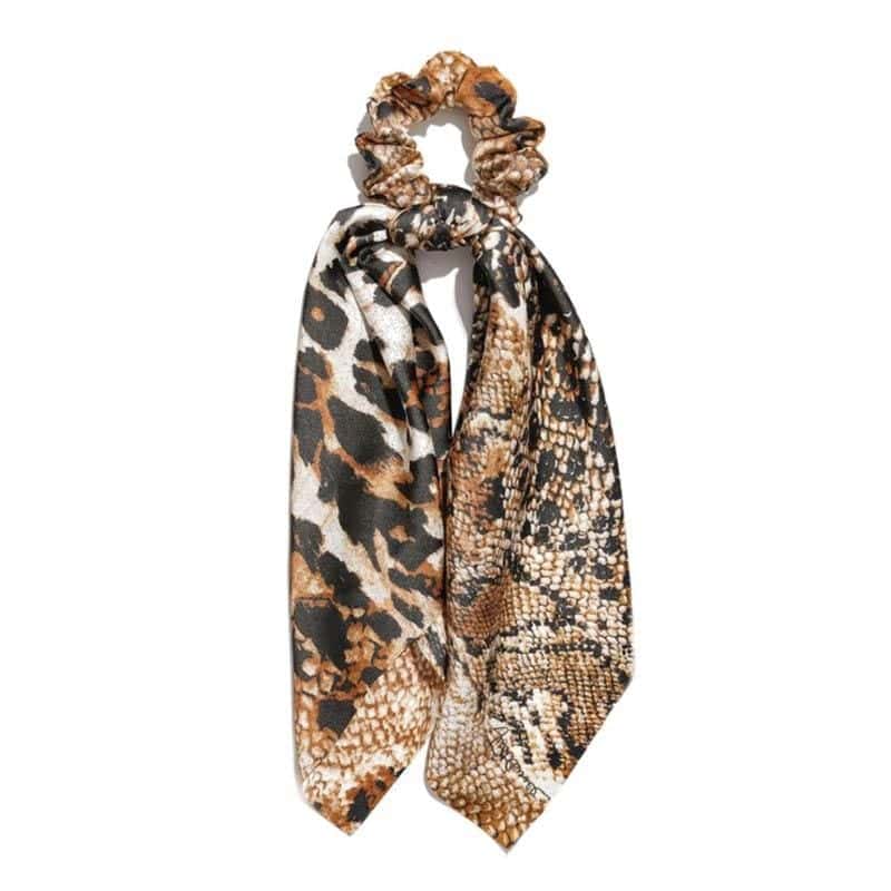 Coletero Serpiente Scrunchie De Leopardo