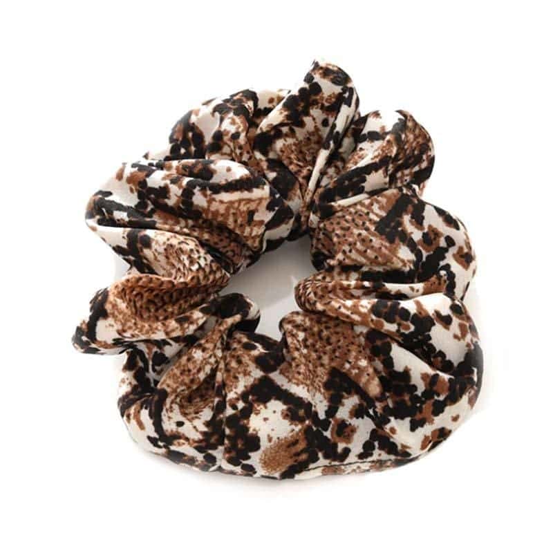 Coletero Serpiente Scrunchie Marrón