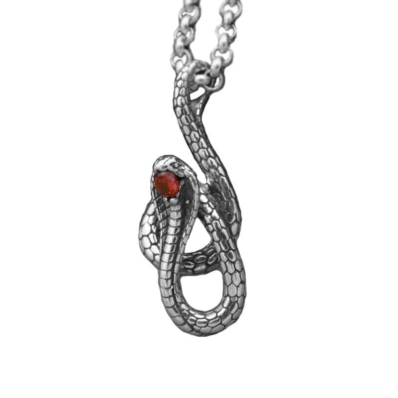 Collar Serpiente Cobra Indio (Plata)