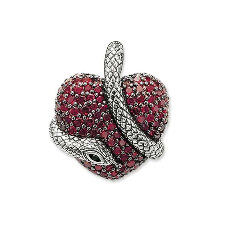 Collar Serpiente Corazón (Plata)