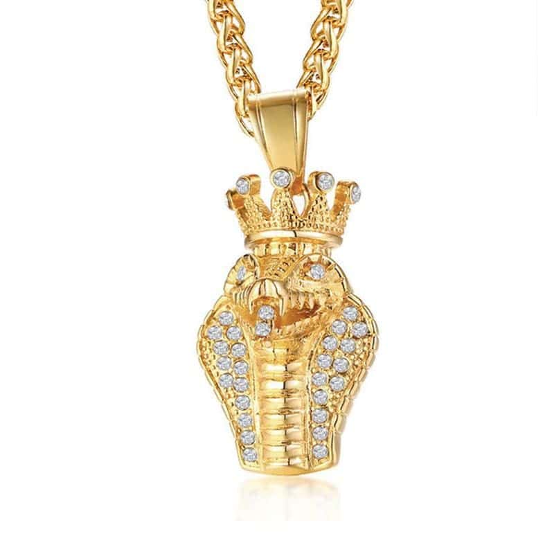 Collar Serpiente King Cobra (Oro)