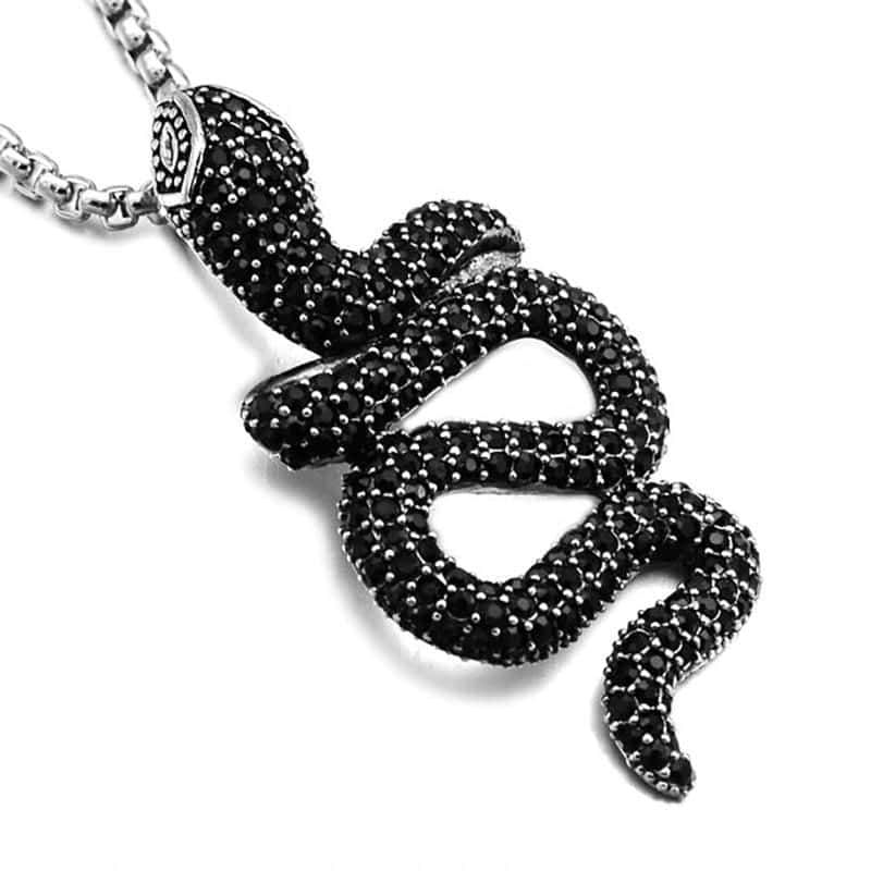 Collar Serpiente Black Vida (Circonio)