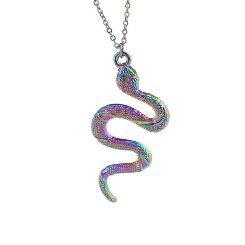 Collar Serpiente Víbora Irisada