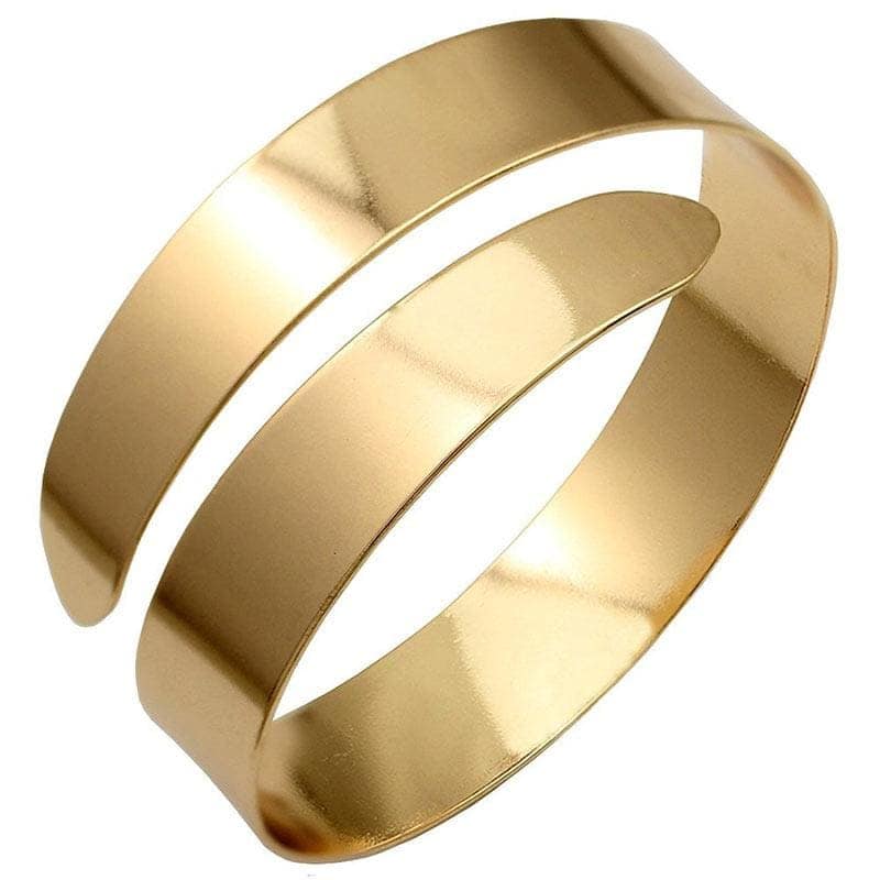 Brazalete Serpiente Delicado (Oro Y Plata)