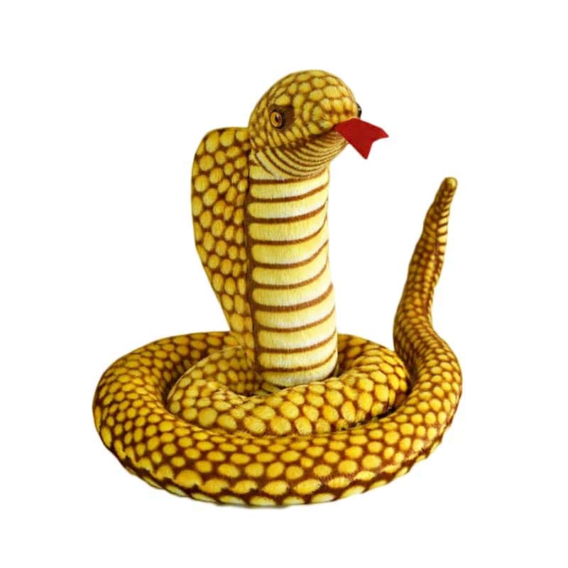 Serpiente De Peluche Cobra Amarilla