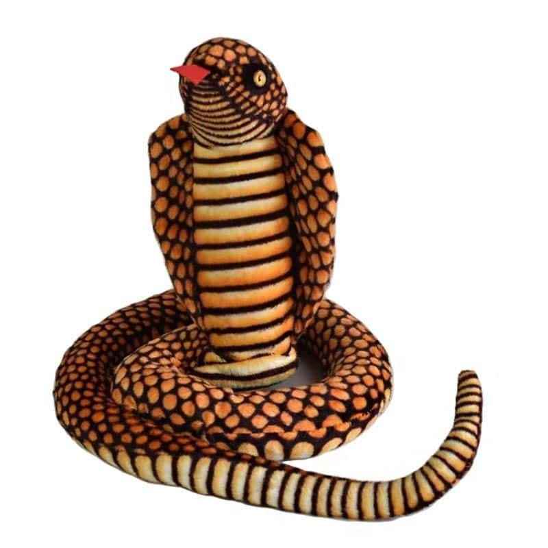 Serpiente De Peluche Cobra Naranja