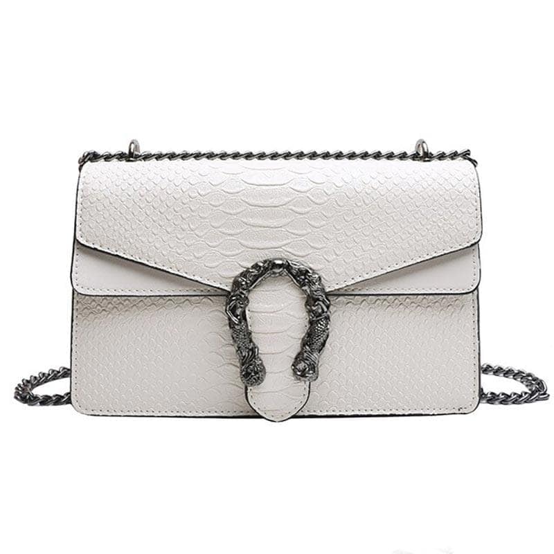 Bolso Serpiente Python Blanco