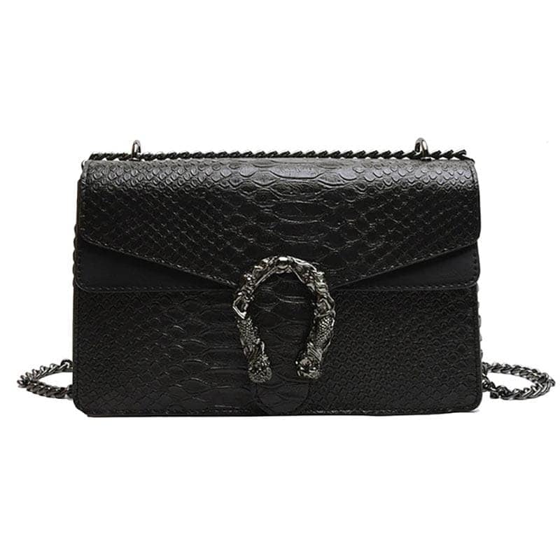 Bolso Serpiente Python Negro