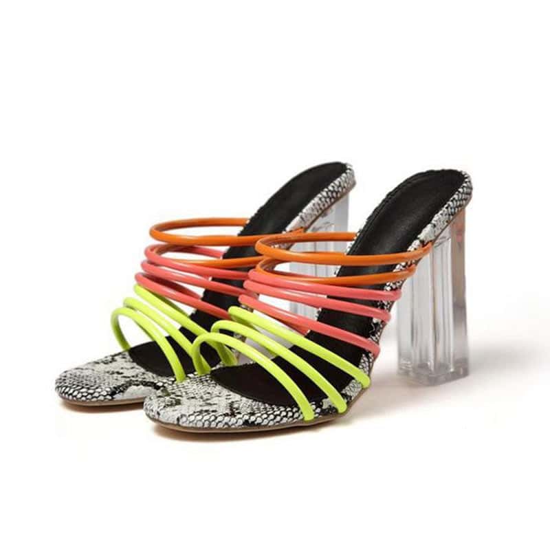 Sandalias Serpiente Tacón