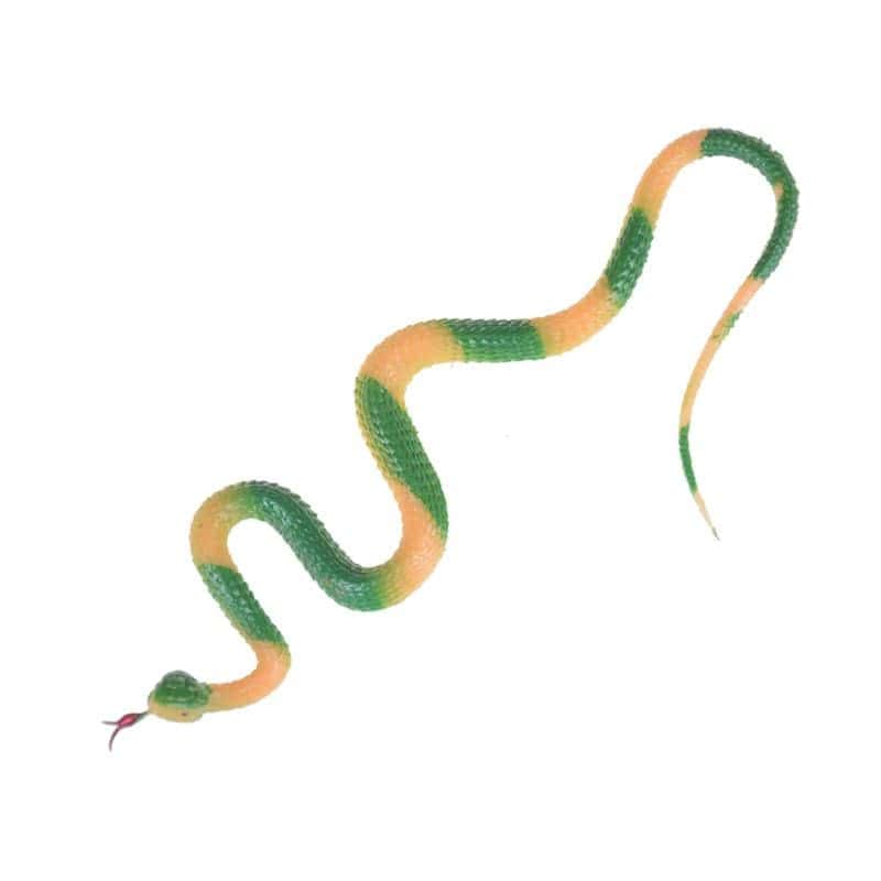 Serpientes De Plastico Verde Y Amarillo