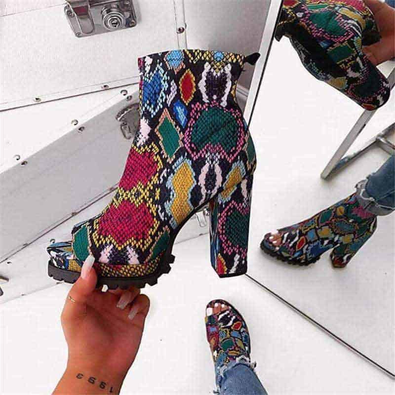 Tacones Serpiente Efecto Pitón