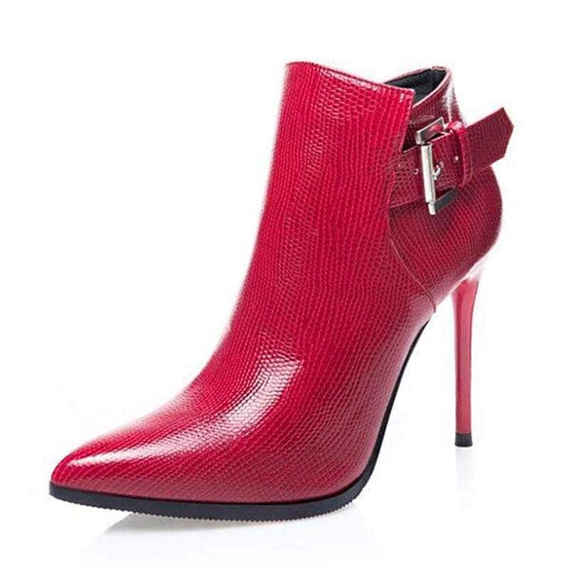 Tacones Serpiente Rojo
